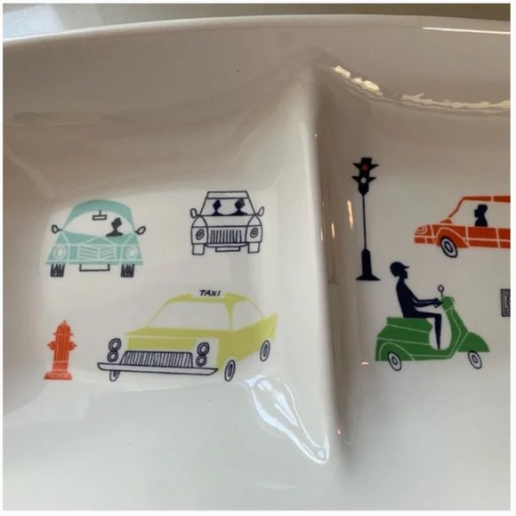 kate spade hopscotch drive about town divided serving tray dish nwt - Picture 7 of 10